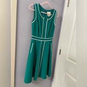 ModCloth Teal Dress with White Piping